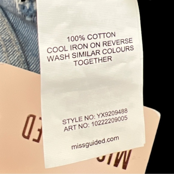 Misguided Tall Mom Jogger Cuffed Stonewash Denim Jeans - Picture 8 of 8